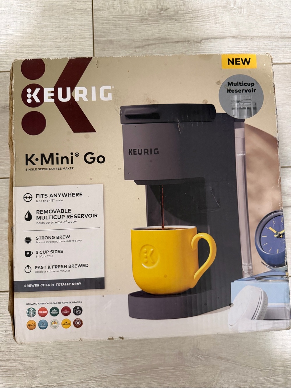 Keurig K-Mini Go Single Serve Coffee Maker in Gray